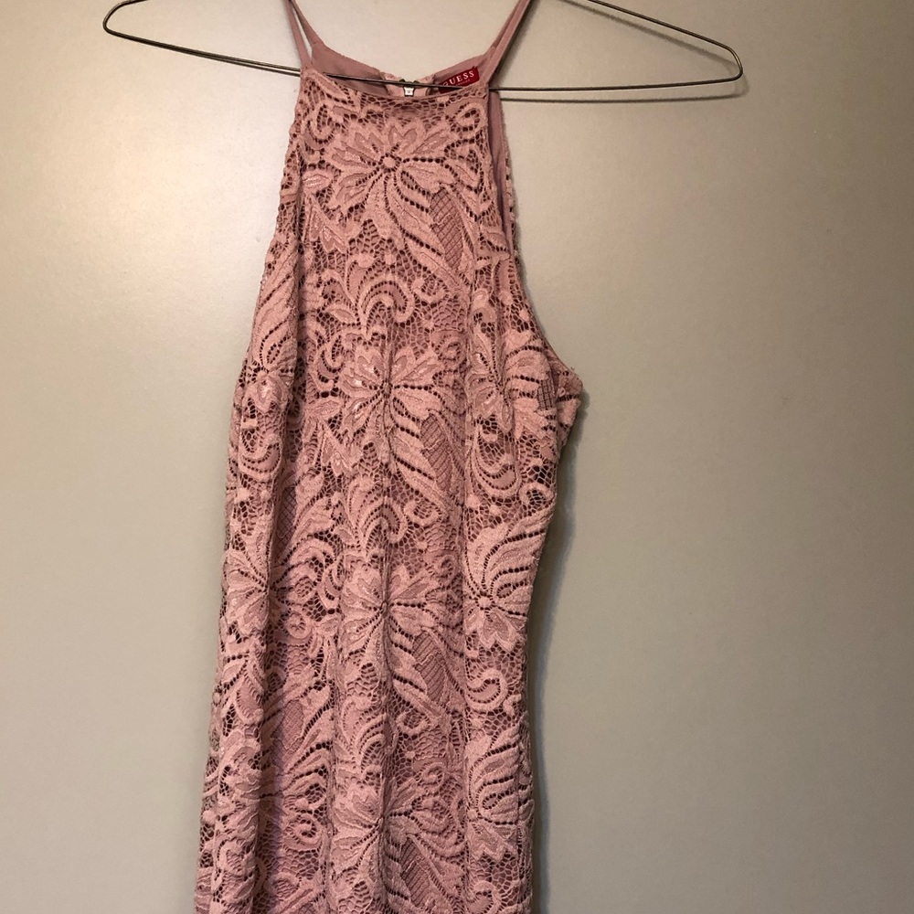 Pink lace dress